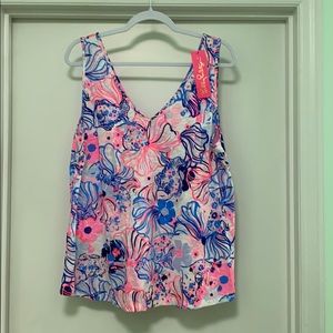 Lilly Pulitzer Gigi top Prosecco Pink XL